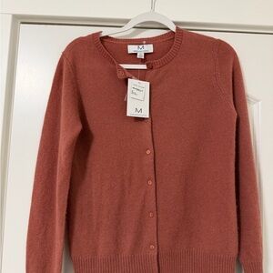 Magaschoni Terracotta Cardigan Sweater